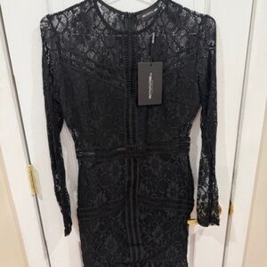 Pretty Little Thing Black Lace Dress